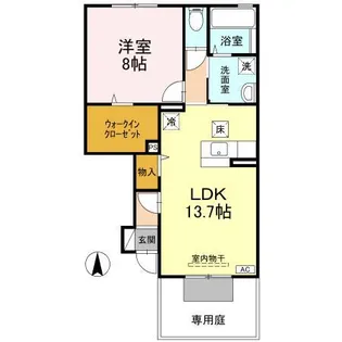 スピリトーゾ B棟【102号室】の間取り