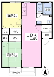 ディアス梶川A棟【201号室】の間取り