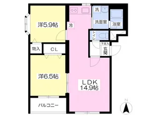 アルバⅠ【202号室】の間取り