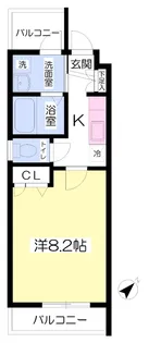 ヒューマンパレス南柏Ⅶ【201号室】の間取り