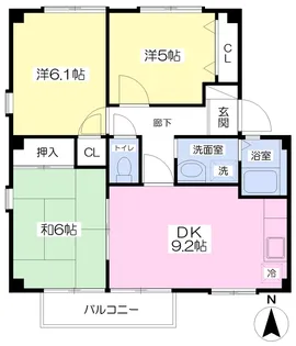 レーベンバウム【202号室】の間取り