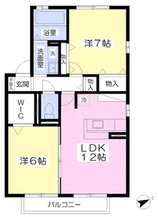 ラフィネ【201号室】の間取り