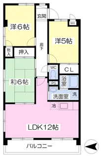 メゾンフォンテーヌ【301号室】の間取り