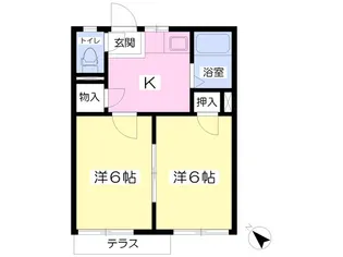 コーポヤマトA【101号室】の間取り