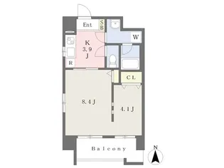 eau pur【801号室】の間取り