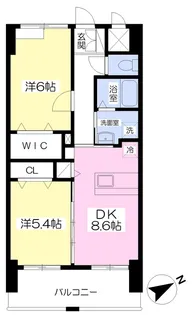 グランエスパシオ浅野【805号室】の間取り