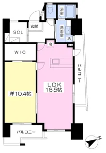 グランエスパシオ浅野【1001号室】の間取り