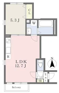 グレースコート【102号室】の間取り