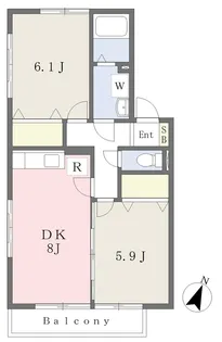 コートビレジみなみの・G【102号室】の間取り