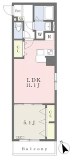 continent花影Ⅱ【203号室】の間取り