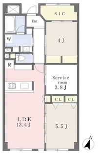 パラドールⅡ【304号室】の間取り