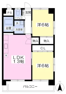 サンシャイン緑町【401号室】の間取り