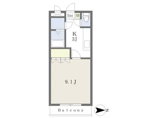 カーサフローラⅠ【203号室】の間取り