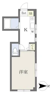 KBコート土居田Ⅰ【207号室】の間取り