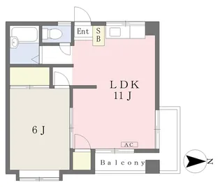 マ・メゾン竹原【401号室】の間取り