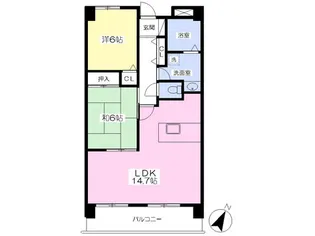 オルポワール【102号室】の間取り