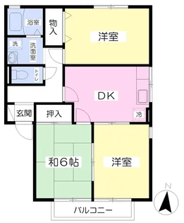 四季の杜 ハナミズキ館【102号室】の間取り