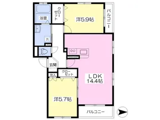 マンションリベイナ【302号室】の間取り