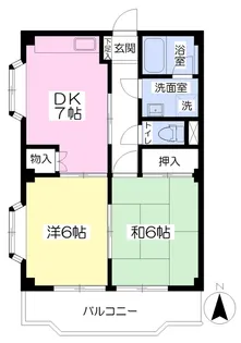 レジデンス梓Ⅱ【201号室】の間取り