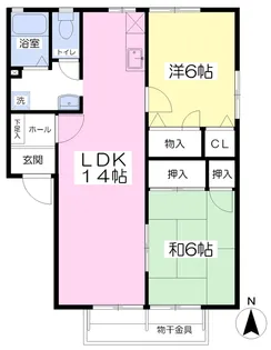 ディアス梶川A棟【202号室】の間取り