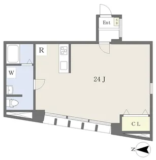 ヴィラ・アンソレイエ今治阿方【203号室】の間取り