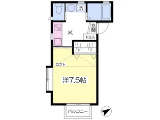 カーサフェリーチェK【201号室】の間取り