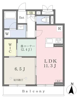 ルピナス 芝【203号室】の間取り
