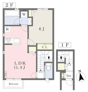 atrio−T【201号室】の間取り