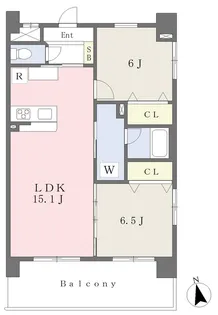 アーバンヒルズ喜与町【401号室】の間取り