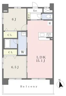 2LDKの間取り画像