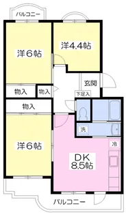 千葉県千葉市若葉区西都賀2丁目【マンション】の間取り