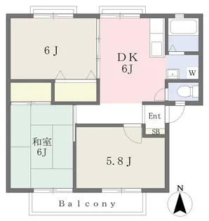 サンビレッジ南斎院A棟【101号室】の間取り