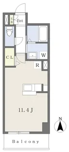 グランディ虎丸【406号室】の間取り