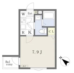 FUMIRY本大久保【103号室】の間取り
