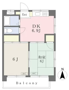 余戸ハイツ東棟【301号室】の間取り