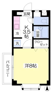 Alcazar Dogo【401号室】の間取り