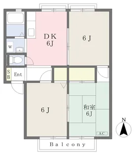 ウィンディアフォーレⅡ【202号室】の間取り