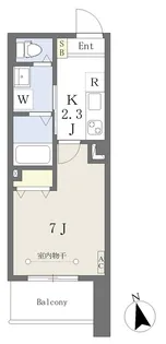 Clair荒町【407号室】の間取り