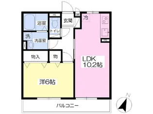 グレイス勝田【202号室】の間取り