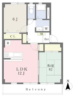 フォブール南吉田【304号室】の間取り