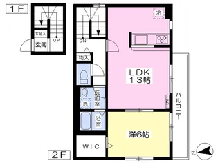 CREST芝【203号室】の間取り