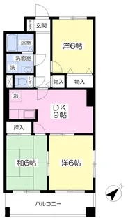 イルヴィラージュⅠ【205号室】の間取り