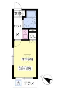 ビセンテハウス【104号室】の間取り