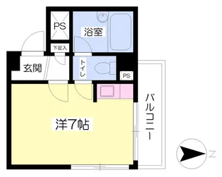 ヴィラ・アンソレイエ南江戸【408号室】の間取り