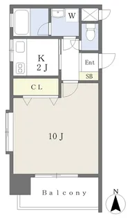 ニックビル持田【805号室】の間取り