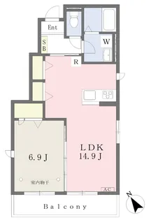 AQUA水上 North【101号室】の間取り