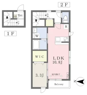Lumie大和【203号室】の間取り