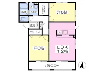 クレシェンド・Ⅲ【202号室】の間取り