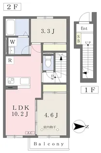 メゾン・ド・F Ⅵ【203号室】の間取り