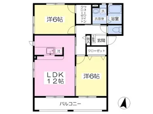 クレシェンド・Ⅳ【201号室】の間取り